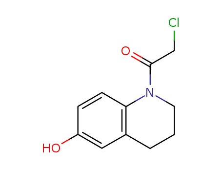 Molecular Structure of 62265-73-0 (6-Quinolinol, 1-(chloroacetyl)-1,2,3,4-tetrahydro-)