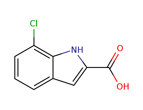 Molecular Structure of 28899-75-4 (7-chloro-1H-indole-2-carboxylic acid)
