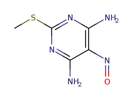 4,6-Pyrimidinediamine, 2-(methylthio)-5-nitroso-