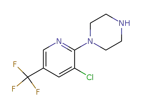 Molecular Structure of 132834-59-4 (1-[3-CHLORO-5-(TRIFLUOROMETHYL)PYRID-2-YL]PIPERAZINE)