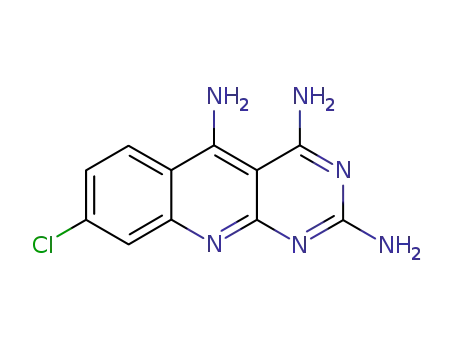 Molecular Structure of 830347-32-5 (Pyrimido[4,5-b]quinoline-2,4,5-triamine, 8-chloro-)