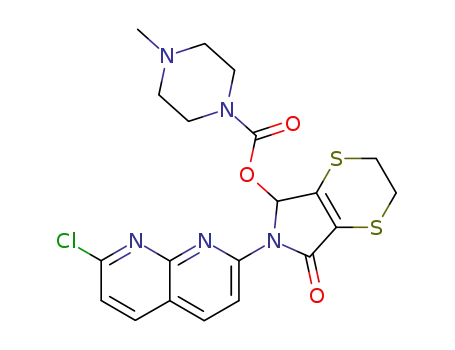 1-Piperazinecarboxylicacid,4-methyl-,6-(7-chloro-1,8-naphthyridin-2-yl)-2,3,6,7-tetrahydro-7-oxo-5H-1,4-dithiino[2,3-c]pyrrol-5-ylester