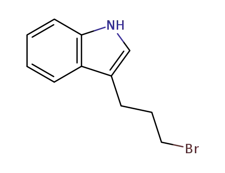 Molecular Structure of 50624-65-2 (1H-Indole, 3-(3-bromopropyl)-)