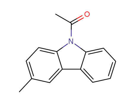 Molecular Structure of 33634-03-6 (9H-Carbazole, 9-acetyl-3-methyl-)
