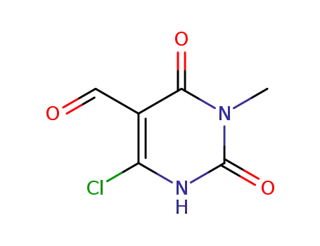 Molecular Structure of 59997-20-5 (5-Pyrimidinecarboxaldehyde,
4-chloro-1,2,3,6-tetrahydro-1-methyl-2,6-dioxo-)