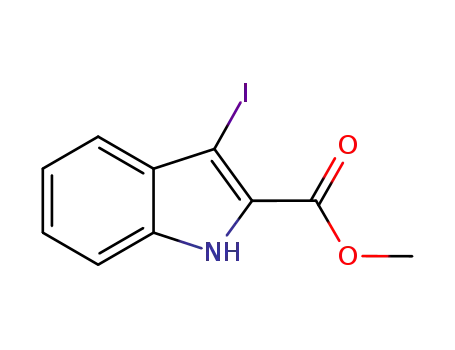Molecular Structure of 534595-85-2 (METHYL 3-IODO-1H-INDOLE-2-CARBOXYLATE)