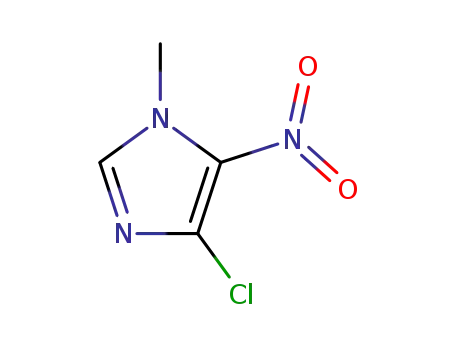 Molecular Structure of 4897-31-8 (4-CHLORO-1-METHYL-5-NITRO-1H-IMIDAZOLE)