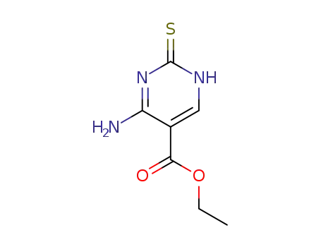 Molecular Structure of 774-07-2 (ETHYL 4-AMINO-2-MERCAPTOPYRIMIDINE-5-CARBOXYLATE)