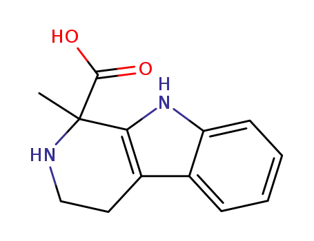 Molecular Structure of 6543-83-5 (2,3,4,9-tetrahydro-1-methyl-1H-pyrido[3,4-b]indole-1-carboxylic acid)