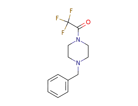 Molecular Structure of 2803-00-1 (4-Benzyl-1-(trifluoroacetyl)piperazine, 97%)