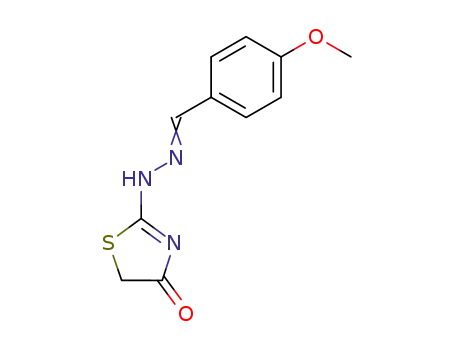 Benzaldehyde, 4-methoxy-, (4,5-dihydro-4-oxo-2-thiazolyl)hydrazone