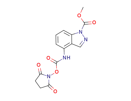 methyl 4-({[(2,5-dioxo-1-pyrrolidinyl)oxy]carbonyl}amino)-1H-indazole-1-carboxylate