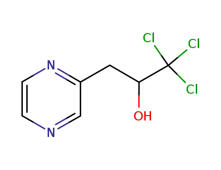 Molecular Structure of 62124-85-0 (Pyrazineethanol, a-(trichloromethyl)-)