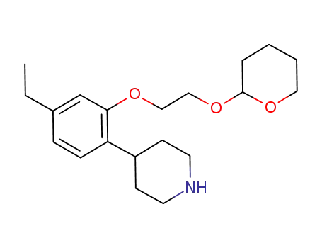 Molecular Structure of 648888-63-5 (Piperidine, 4-[4-ethyl-2-[2-[(tetrahydro-2H-pyran-2-yl)oxy]ethoxy]phenyl]-)