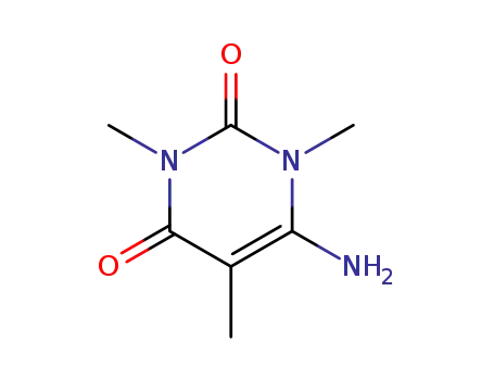 Molecular Structure of 94557-08-1 (2,4(1H,3H)-Pyrimidinedione, 6-amino-1,3,5-trimethyl-)