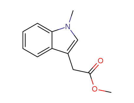 Molecular Structure of 58665-00-2 (Methyl 2-(1-methyl-1H-indol-3-yl)acetate)