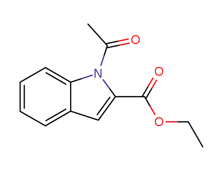 Molecular Structure of 100393-65-5 (1H-Indole-2-carboxylic acid, 1-acetyl-, ethyl ester)