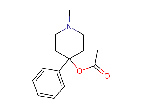 Molecular Structure of 64651-63-4 (4-Piperidinol, 1-methyl-4-phenyl-, acetate (ester))