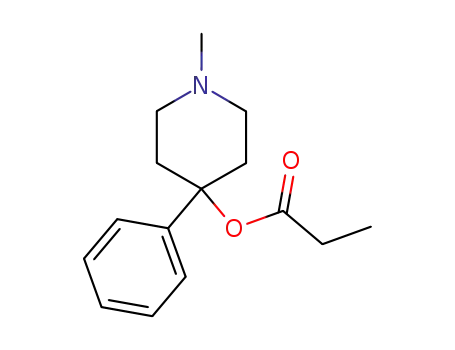 Molecular Structure of 13147-09-6 (4-propionyloxy-4-phenyl-N-methylpiperidine)
