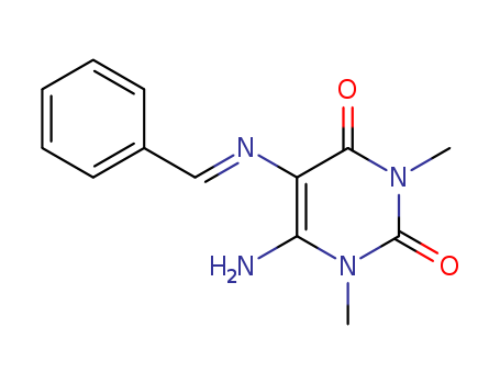 6-amino-5-(benzylideneamino)-1,3-dimethyl-pyrimidine-2,4-dione cas  60228-89-9