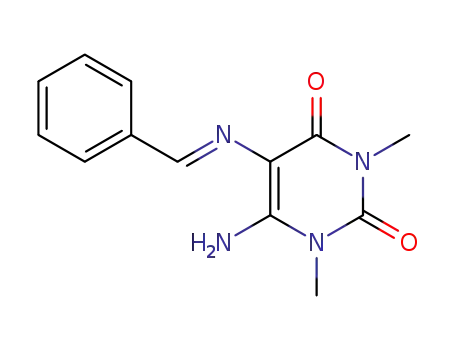 6-amino-5-(benzylideneamino)-1,3-dimethyl-pyrimidine-2,4-dione cas  60228-89-9