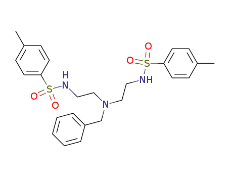 Molecular Structure of 112193-79-0 (Benzenesulfonamide,
N,N'-[[(phenylmethyl)imino]di-2,1-ethanediyl]bis[4-methyl-)