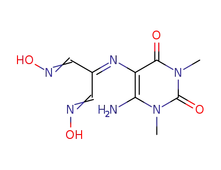 Molecular Structure of 112649-29-3 (Propanedial,
[(6-amino-1,2,3,4-tetrahydro-1,3-dimethyl-2,4-dioxo-5-pyrimidinyl)imino
]-, 1,3-dioxime)