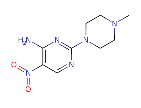 Molecular Structure of 124732-29-2 (4-Pyrimidinamine, 2-(4-methyl-1-piperazinyl)-5-nitro-)