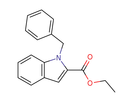 Molecular Structure of 17017-66-2 (1-Benzyl-1H-indole-2-carboxylic acid ethyl ester)