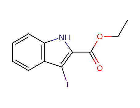 Molecular Structure of 117637-79-3 (Ethyl 3-iodo-1H-indole-2-carboxylate)