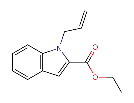 Molecular Structure of 108797-23-5 (1H-Indole-2-carboxylic acid, 1-(2-propenyl)-, ethyl ester)