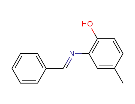 Molecular Structure of 878193-80-7 (Phenol, 4-methyl-2-[(E)-(phenylmethylene)amino]-)