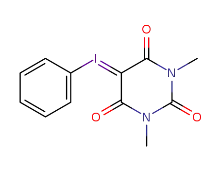 Molecular Structure of 30537-82-7 (Iodonium, phenyl-,
tetrahydro-1,3-dimethyl-2,4,6-trioxo-5(2H)-pyrimidinylide)