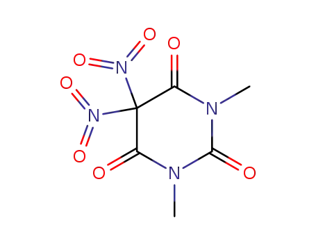 Molecular Structure of 269077-46-5 (2,4,6(1H,3H,5H)-Pyrimidinetrione, 1,3-dimethyl-5,5-dinitro-)