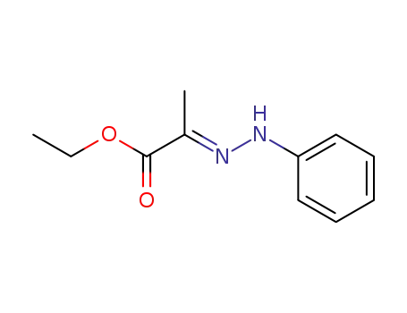 Molecular Structure of 13732-33-7 (Propanoic acid, 2-(phenylhydrazono)-, ethyl ester, (2E)-)