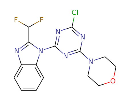4-(4-Chloro-6-(2-(difluoromethyl)-1H-benzo[d]imidazol-1-yl)-1,3,5-triazin-2-yl)morpholine(475111-38-7)