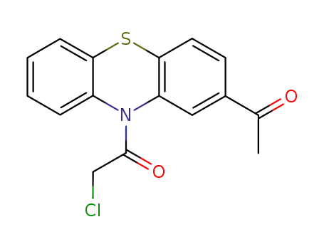 Molecular Structure of 80838-42-2 (10H-Phenothiazine, 2-acetyl-10-(chloroacetyl)-)