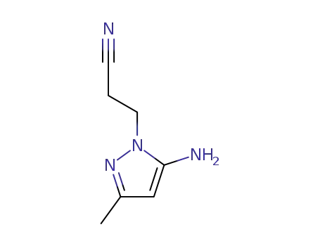 1H-Pyrazole-1-propanenitrile,5-amino-3-methyl-(9CI)