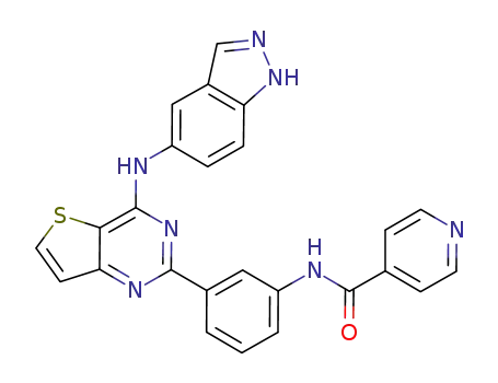 4-Pyridinecarboxamide,
N-[3-[4-(1H-indazol-5-ylamino)thieno[3,2-d]pyrimidin-2-yl]phenyl]-