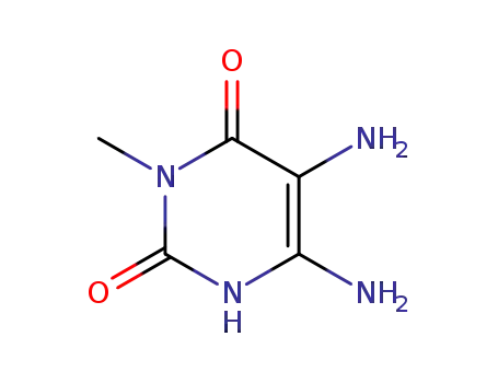 Molecular Structure of 40959-24-8 (2,4(1H,3H)-Pyrimidinedione, 5,6-diamino-3-methyl-)