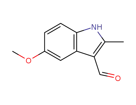 Molecular Structure of 6260-86-2 (5-METHOXY-2-METHYL-1H-INDOLE-3-CARBALDEHYDE)
