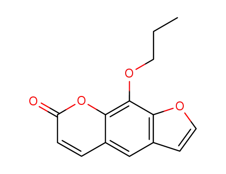 Molecular Structure of 78497-55-9 (7H-Furo[3,2-g][1]benzopyran-7-one, 9-propoxy-)