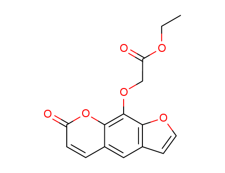 Molecular Structure of 103292-74-6 (Acetic acid, [(7-oxo-7H-furo[3,2-g][1]benzopyran-9-yl)oxy]-, ethyl ester)