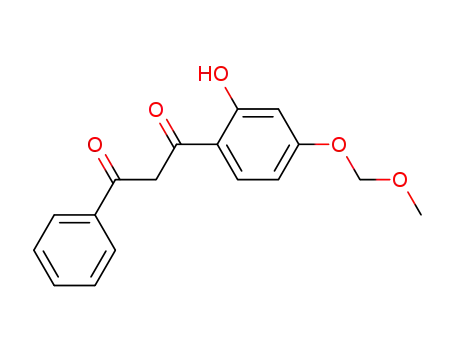 Molecular Structure of 130483-43-1 (1-[2-HYDROXY-4-(METHOXYMETHOXY)PHENYL]-3-PHENYLPROPANE-1,3-DIONE)
