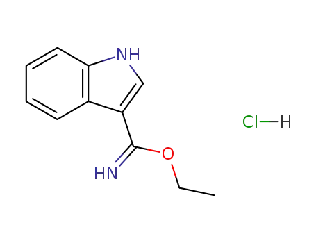1H-Indole-3-carboximidic acid, ethyl ester, monohydrochloride