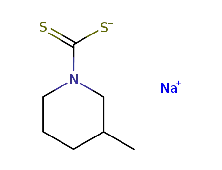 Molecular Structure of 98789-79-8 (1-Piperidinecarbodithioic acid, 3-methyl-, sodium salt)