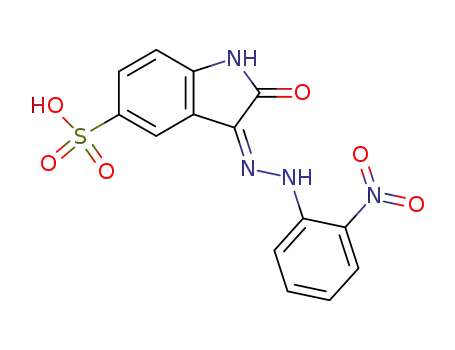 3-[2-(2-nitrophenyl)hydrazinyl]-2-oxo-indole-5-sulfonic acid