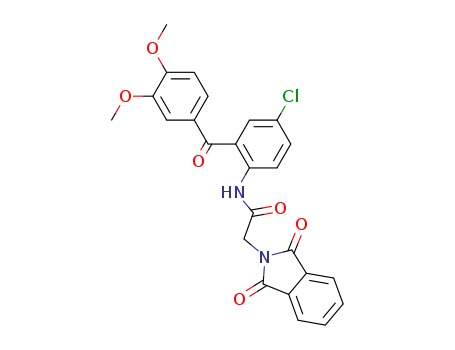 Molecular Structure of 105278-82-8 (2H-Isoindole-2-acetamide,
N-[4-chloro-2-(3,4-dimethoxybenzoyl)phenyl]-1,3-dihydro-1,3-dioxo-)
