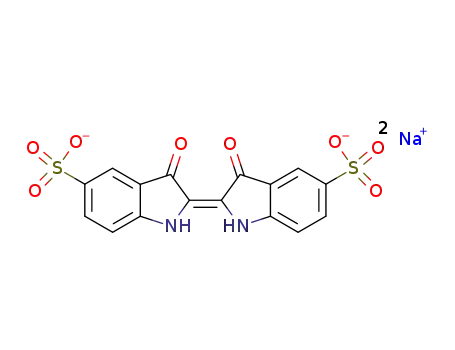 1H-Indole-5-sulfonicacid, 2-(1,3-dihydro-3-oxo-5-sulfo-2H-indol-2-ylidene)-2,3-dihydro-3-oxo-,sodium salt (1:2)