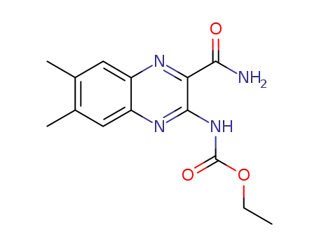 Carbamic acid, [3-(aminocarbonyl)-6,7-dimethyl-2-quinoxalinyl]-, ethyl
ester